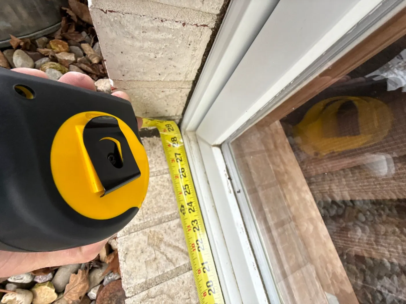 Frame and seal detail on a Sandstone Lakes window job